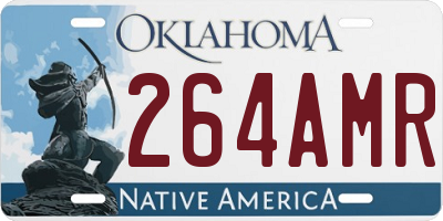 OK license plate 264AMR
