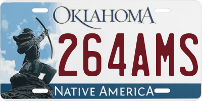 OK license plate 264AMS