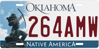OK license plate 264AMW