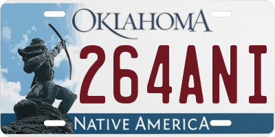 OK license plate 264ANI