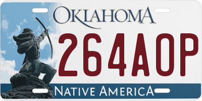 OK license plate 264AOP