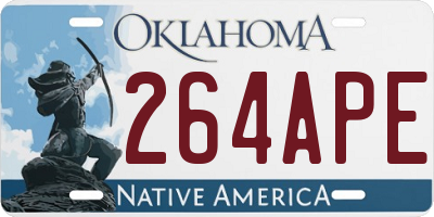OK license plate 264APE