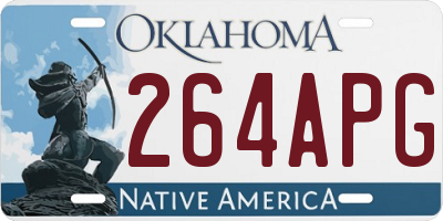 OK license plate 264APG