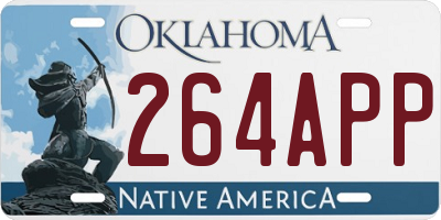 OK license plate 264APP