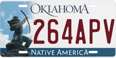 OK license plate 264APV