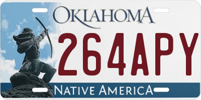 OK license plate 264APY
