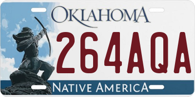 OK license plate 264AQA