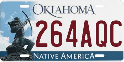 OK license plate 264AQC