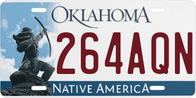 OK license plate 264AQN