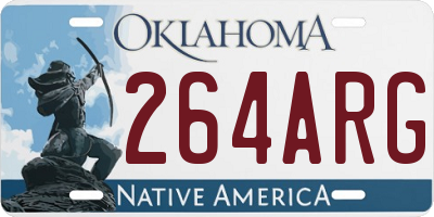 OK license plate 264ARG