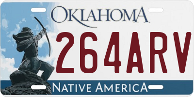 OK license plate 264ARV