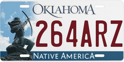 OK license plate 264ARZ