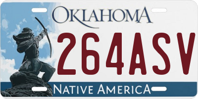 OK license plate 264ASV