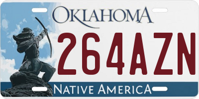 OK license plate 264AZN