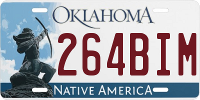 OK license plate 264BIM