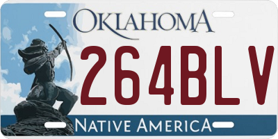 OK license plate 264BLV