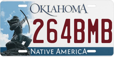 OK license plate 264BMB