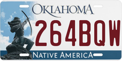 OK license plate 264BQW