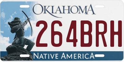 OK license plate 264BRH