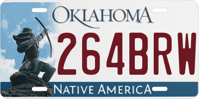 OK license plate 264BRW