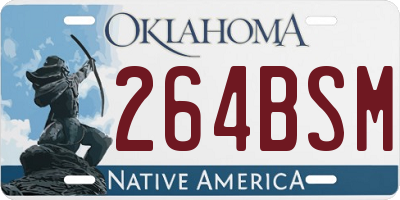 OK license plate 264BSM