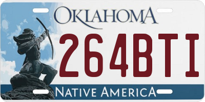 OK license plate 264BTI