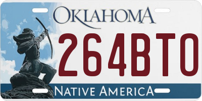 OK license plate 264BTO