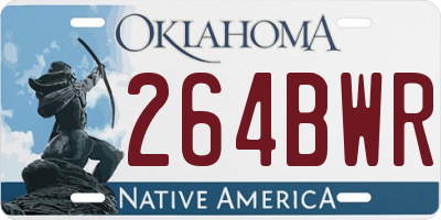 OK license plate 264BWR
