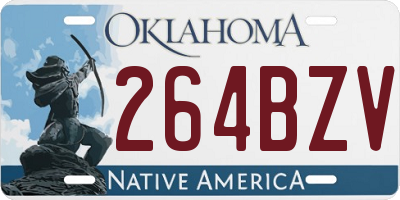 OK license plate 264BZV