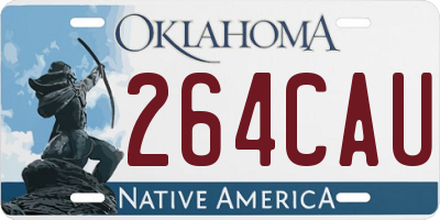 OK license plate 264CAU