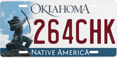 OK license plate 264CHK