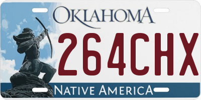 OK license plate 264CHX
