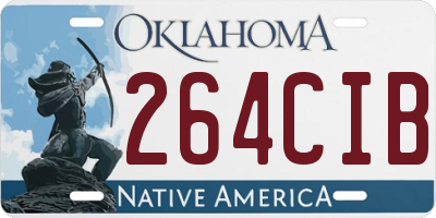 OK license plate 264CIB