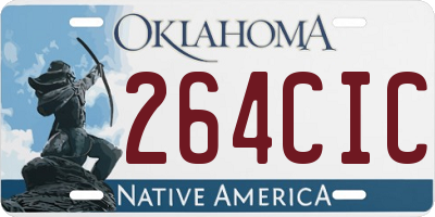 OK license plate 264CIC