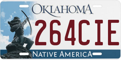 OK license plate 264CIE