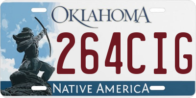 OK license plate 264CIG