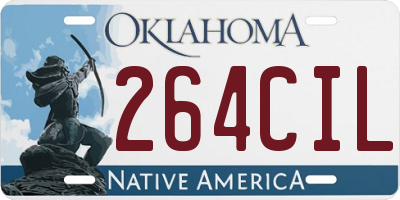 OK license plate 264CIL