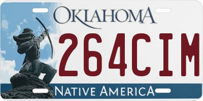 OK license plate 264CIM