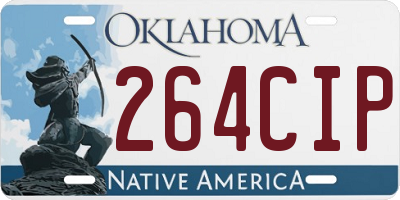 OK license plate 264CIP