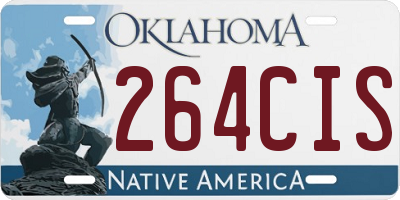 OK license plate 264CIS