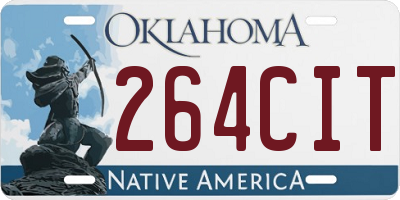 OK license plate 264CIT