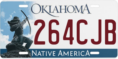 OK license plate 264CJB