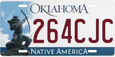 OK license plate 264CJC