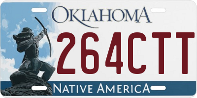OK license plate 264CTT