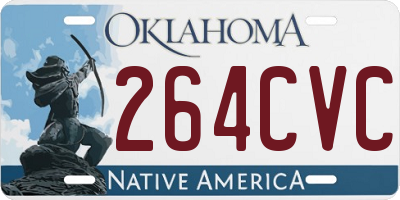 OK license plate 264CVC