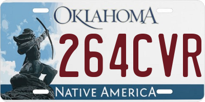 OK license plate 264CVR