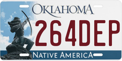 OK license plate 264DEP