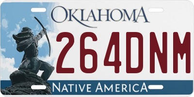 OK license plate 264DNM