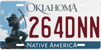 OK license plate 264DNN