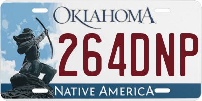 OK license plate 264DNP